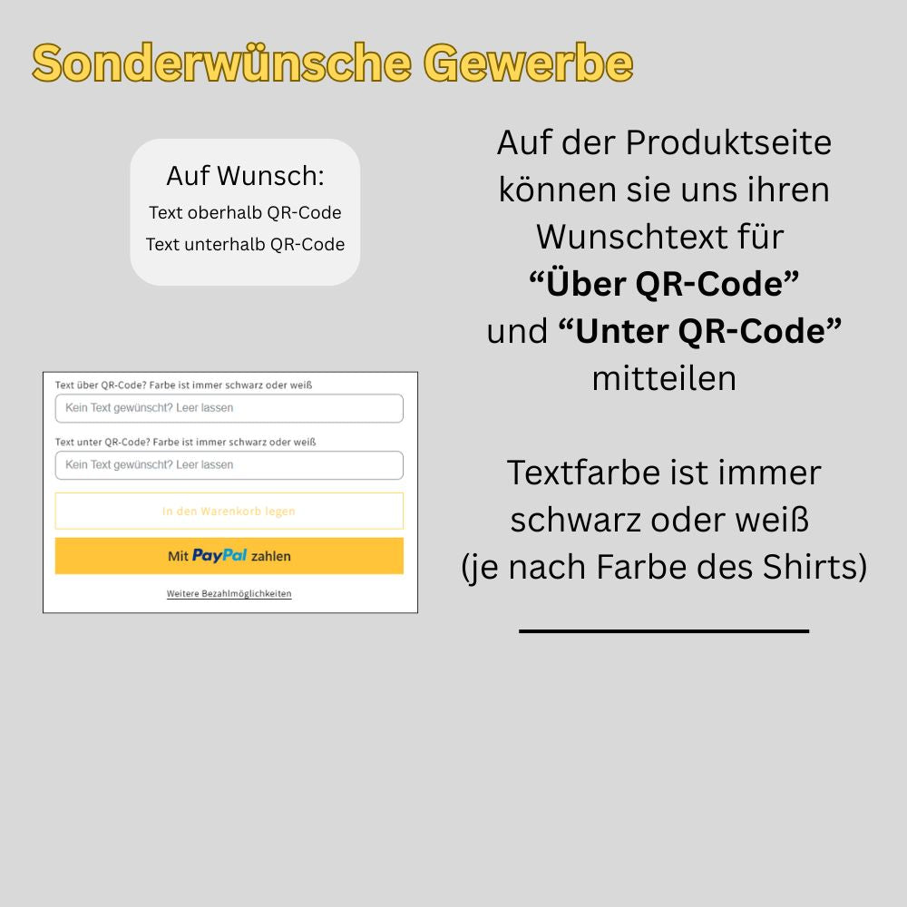 Anweisung für Gewerbe ohne Logo