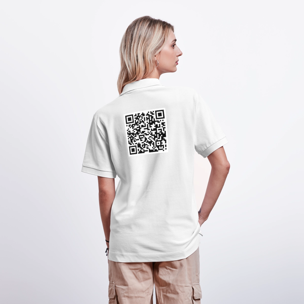 Unisex Organic Polo Shirt PREPSTER mit individuellem Brustlogo - white