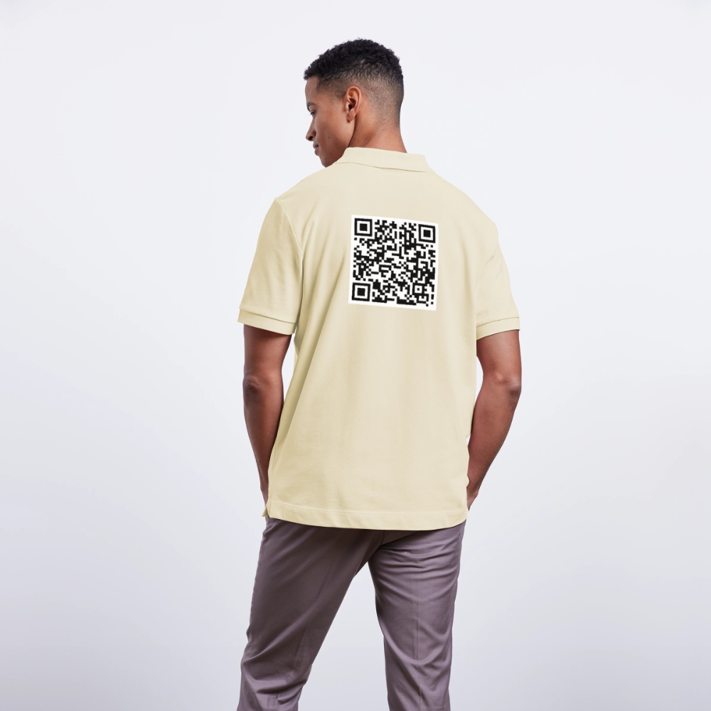 Unisex Organic Polo Shirt PREPSTER mit individuellem Brustlogo - soft Ecru