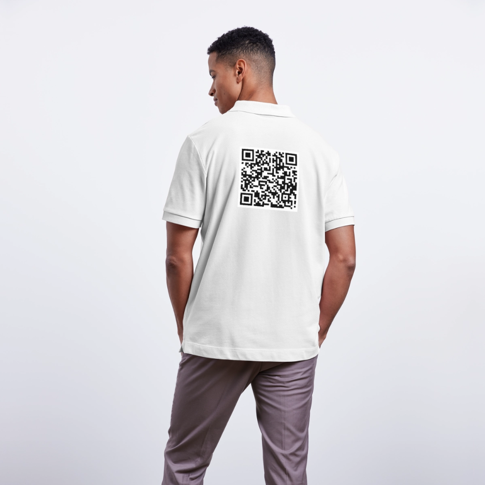 Unisex Organic Polo Shirt PREPSTER mit individuellem Brustlogo - white