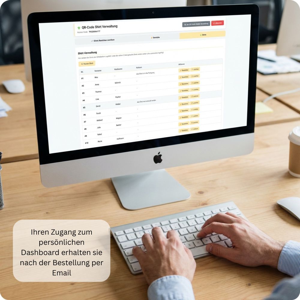 das Gewerbe-Dasboard von LiveQR Control