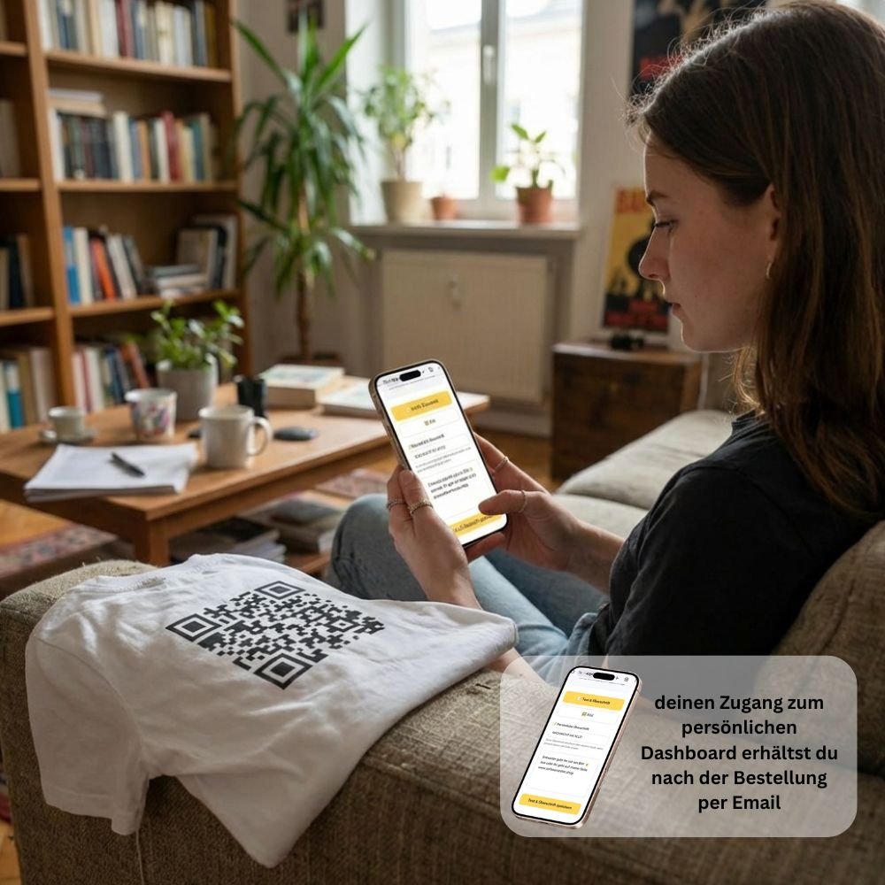 Weibliche Person bedient das private Dashboard auf dem Handy
