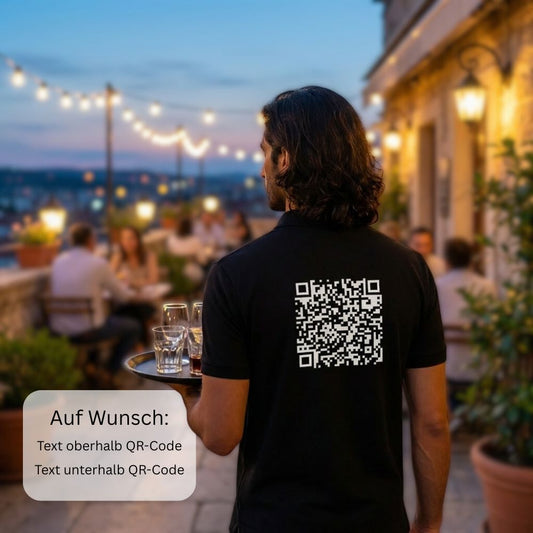LiveQR Control Shirt mit QR-Code auf dem Rücken