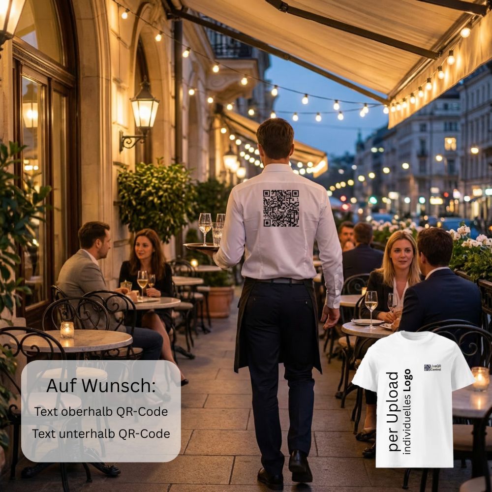 Oxford Shirt weiß mit QR-Code